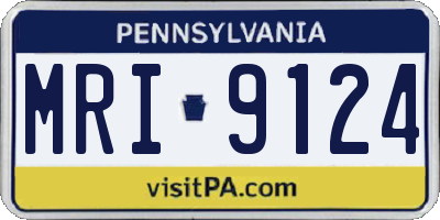 PA license plate MRI9124