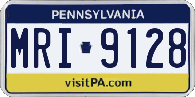 PA license plate MRI9128