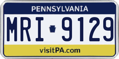 PA license plate MRI9129