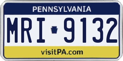 PA license plate MRI9132