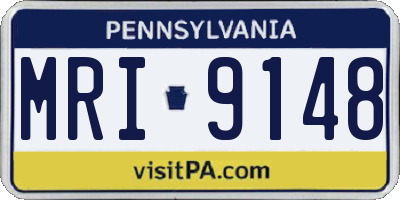 PA license plate MRI9148