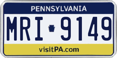 PA license plate MRI9149