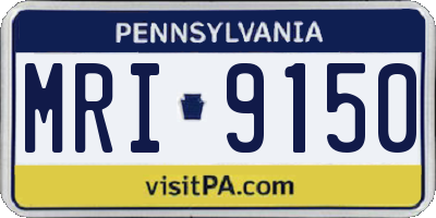 PA license plate MRI9150
