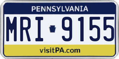 PA license plate MRI9155