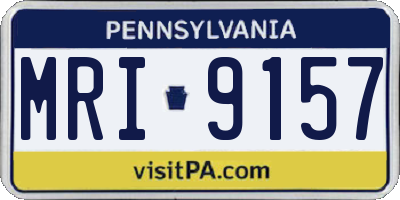 PA license plate MRI9157