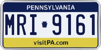 PA license plate MRI9161