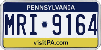 PA license plate MRI9164