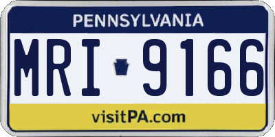 PA license plate MRI9166