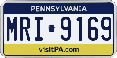 PA license plate MRI9169