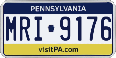PA license plate MRI9176