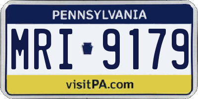 PA license plate MRI9179