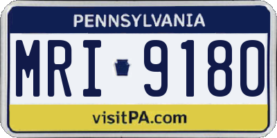 PA license plate MRI9180