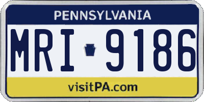 PA license plate MRI9186