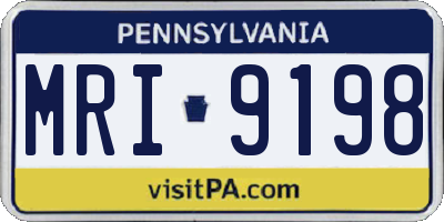 PA license plate MRI9198