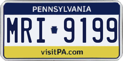 PA license plate MRI9199