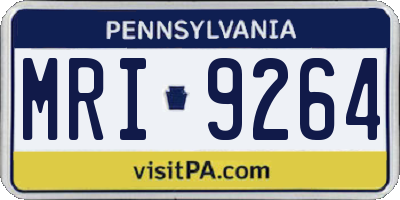 PA license plate MRI9264