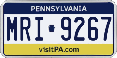 PA license plate MRI9267