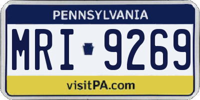 PA license plate MRI9269