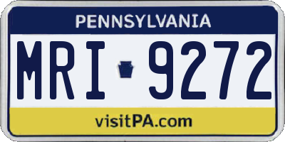 PA license plate MRI9272