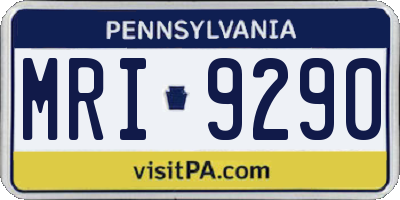 PA license plate MRI9290