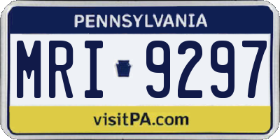 PA license plate MRI9297