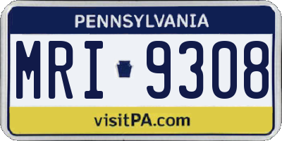 PA license plate MRI9308