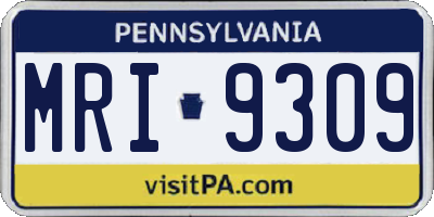 PA license plate MRI9309