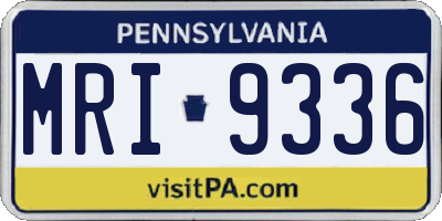 PA license plate MRI9336