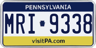 PA license plate MRI9338