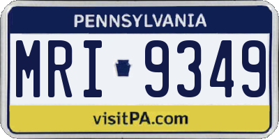 PA license plate MRI9349