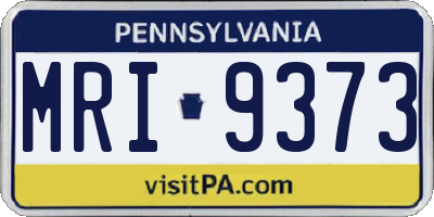 PA license plate MRI9373