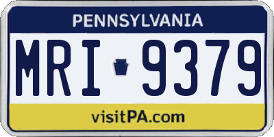 PA license plate MRI9379