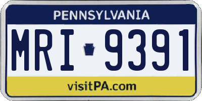 PA license plate MRI9391