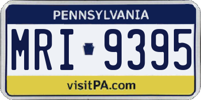 PA license plate MRI9395