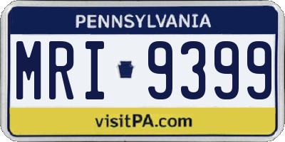 PA license plate MRI9399