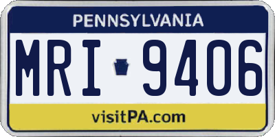 PA license plate MRI9406