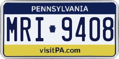 PA license plate MRI9408