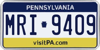 PA license plate MRI9409
