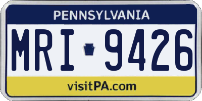 PA license plate MRI9426
