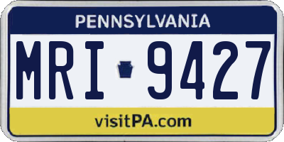 PA license plate MRI9427