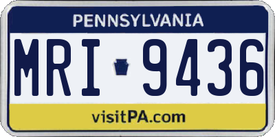 PA license plate MRI9436