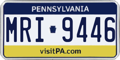 PA license plate MRI9446