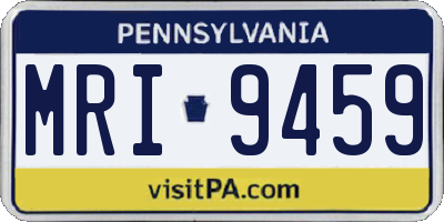 PA license plate MRI9459
