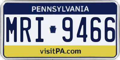 PA license plate MRI9466