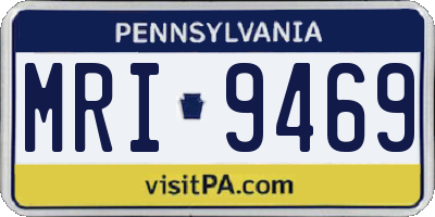 PA license plate MRI9469