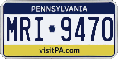 PA license plate MRI9470