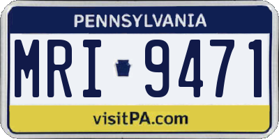 PA license plate MRI9471