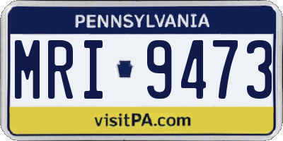 PA license plate MRI9473