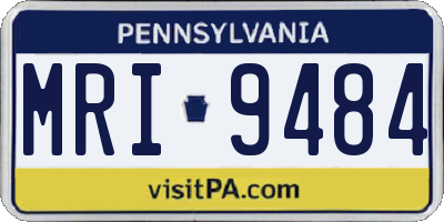 PA license plate MRI9484
