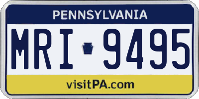 PA license plate MRI9495